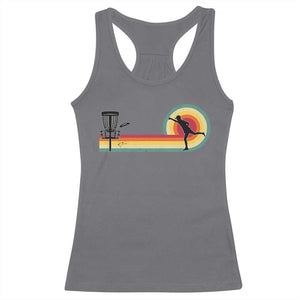 Disc Golf Retro Racerback Tank Top Vintage Frisbee Golf Player TS10 Charcoal Print Your Wear