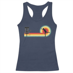 Disc Golf Retro Racerback Tank Top Vintage Frisbee Golf Player TS10 Navy Print Your Wear