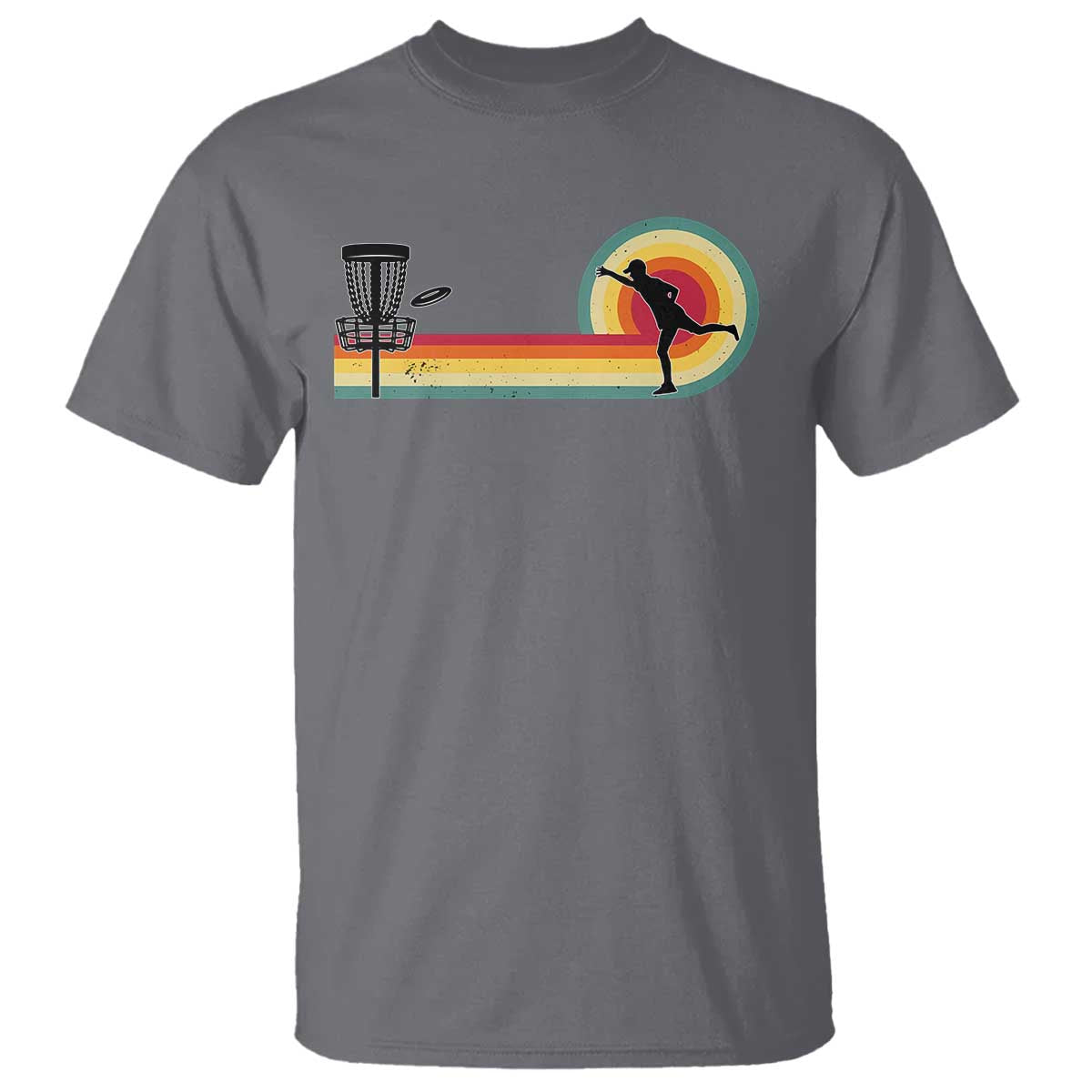 Disc Golf Retro T Shirt Vintage Frisbee Golf Player TS10 Charcoal Print Your Wear