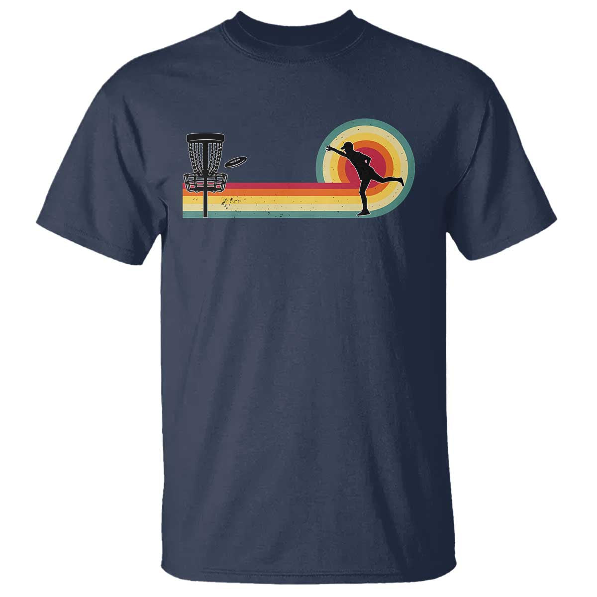 Disc Golf Retro T Shirt Vintage Frisbee Golf Player TS10 Navy Print Your Wear