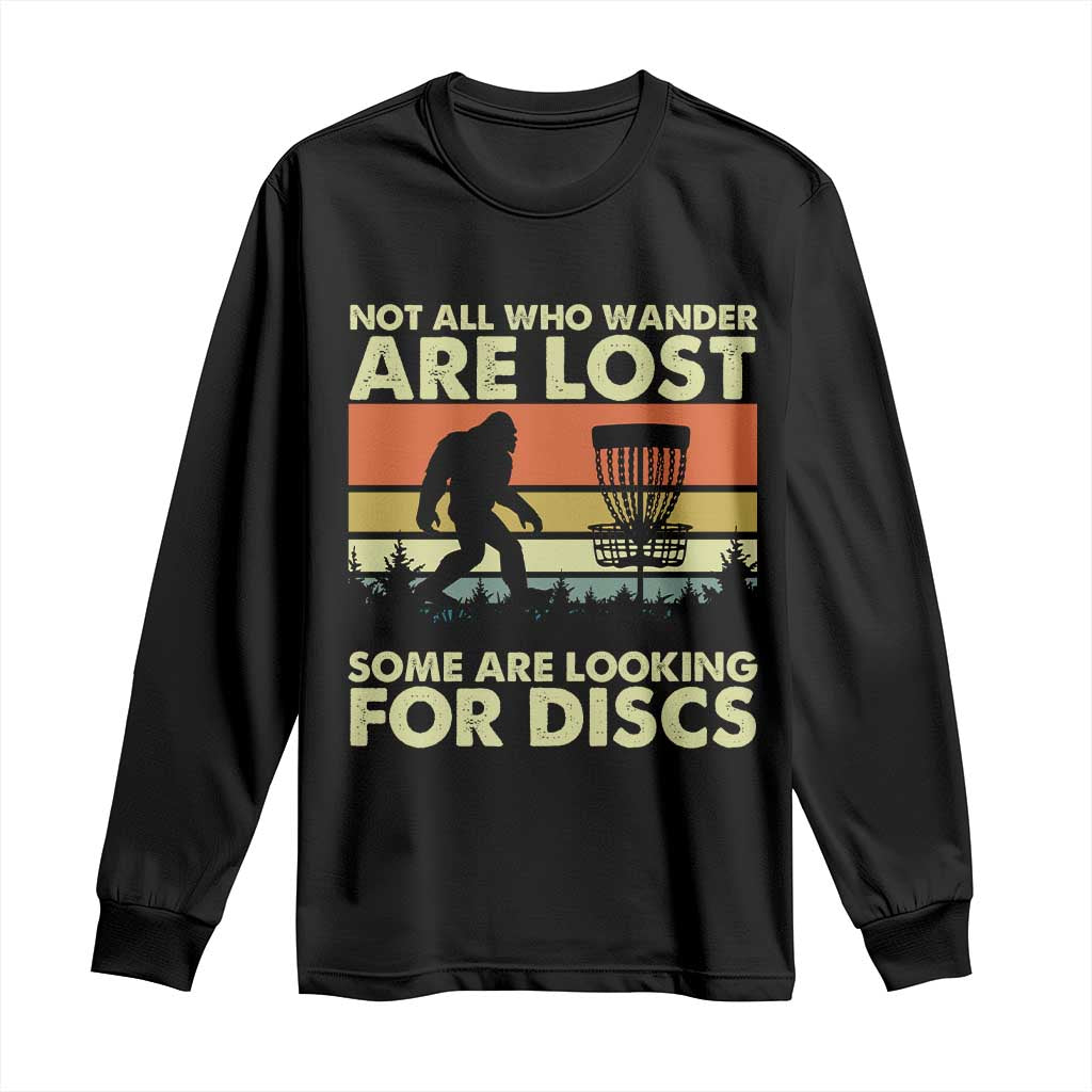 Funny Disc Golf Bigfoot Long Sleeve Shirt Vintage Sasquatch Sports Golfer Dad Frisbee TS10 Black Print Your Wear