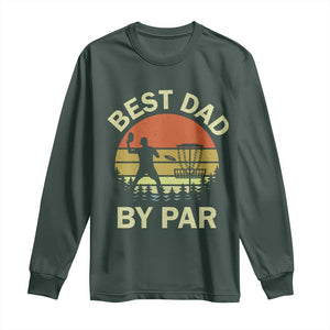 Best Dad By Par Disc Golf Long Sleeve Shirt American Camouflage FlaG TS10 Dark Forest Green Print Your Wear