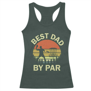 Best Dad By Par Disc Golf Racerback Tank Top American Camouflage FlaG TS10 Dark Forest Green Print Your Wear