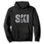 Cool Distressed Skiing Hoodie for Skiers TS10 Black Print Your Wear