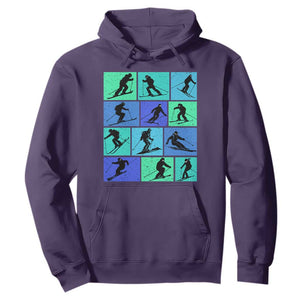 Skiing Hoodie for Skiers Wintersport Ski Snowboard TS10 Purple Print Your Wear