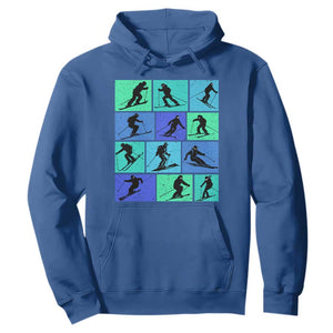 Skiing Hoodie for Skiers Wintersport Ski Snowboard TS10 Royal Blue Print Your Wear