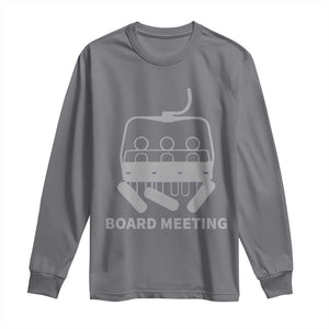 Funny Skiing Long Sleeve Shirt Snowboard Meeting Gift TS10 Charcoal Print Your Wear