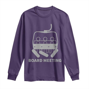 Funny Skiing Long Sleeve Shirt Snowboard Meeting Gift TS10 Purple Print Your Wear