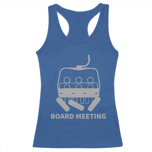 Funny Skiing Racerback Tank Top Snowboard Meeting Gift TS10 Royal Blue Print Your Wear