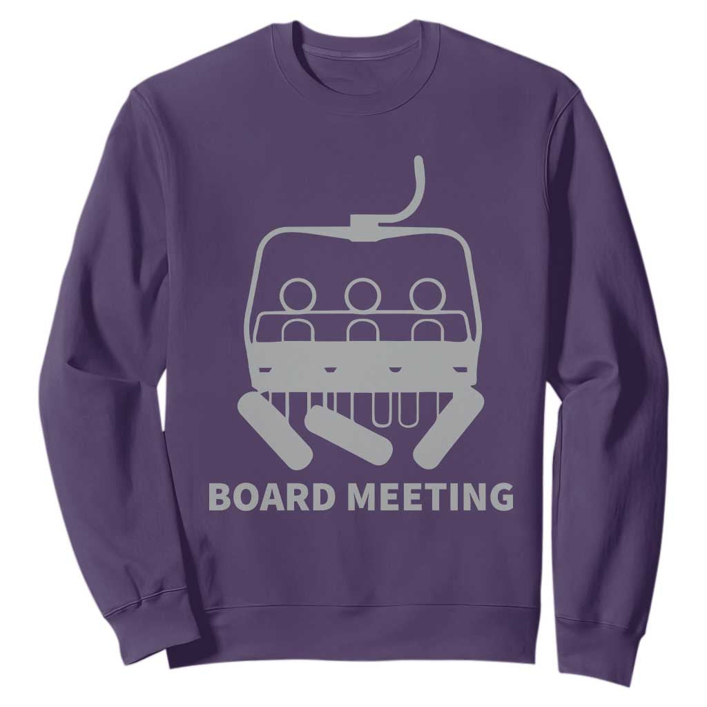 Funny Skiing Sweatshirt Snowboard Meeting Gift TS10 Purple Print Your Wear