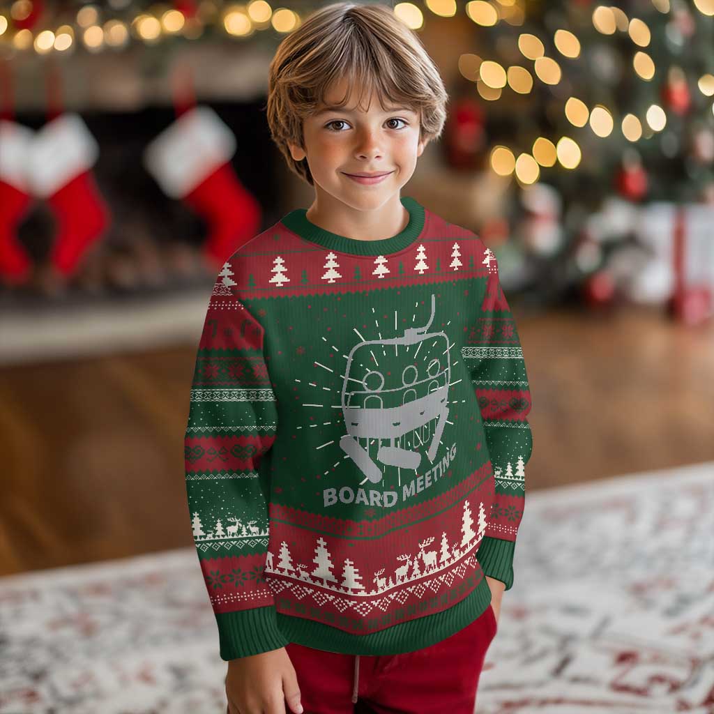 Funny Skiing Knit Sweatshirt Snowboard Meeting Gift TS10 Christmas Print Your Wear