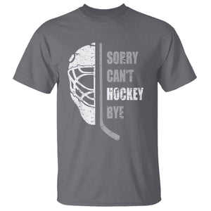 Ice Hockey Player T Shirt Retro Sorry Cant Hockey Bye TS10 Charcoal Print Your Wear