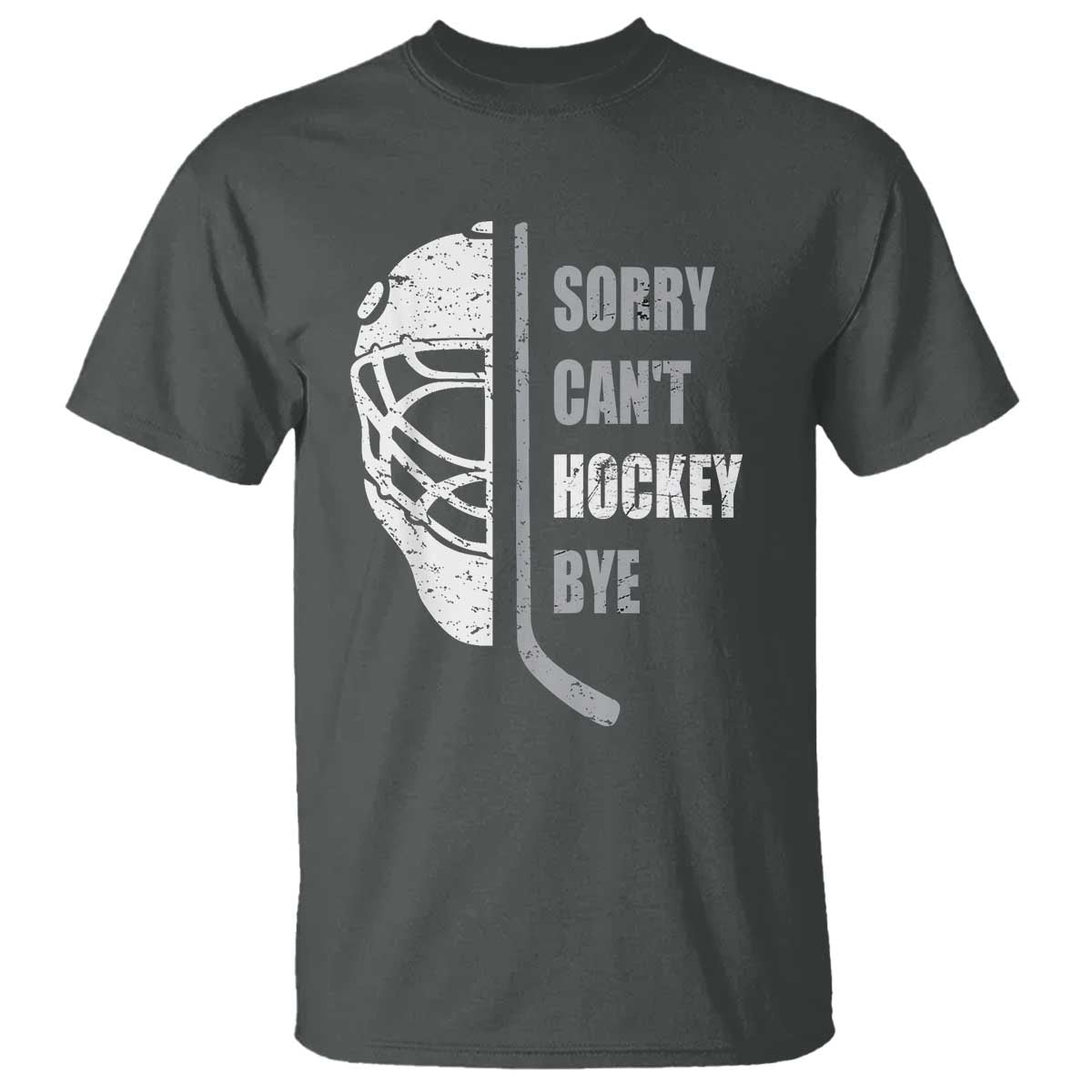 Ice Hockey Player T Shirt Retro Sorry Cant Hockey Bye TS10 Dark Heather Print Your Wear