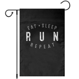 Eat Sleep Run Repeat Garden Flag Marathon Runner TS10 Black Print Your Wear
