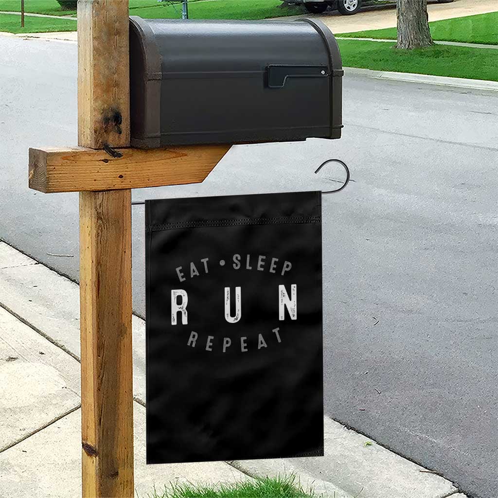 Eat Sleep Run Repeat Garden Flag Marathon Runner TS10 Print Your Wear