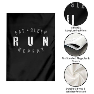 Eat Sleep Run Repeat Garden Flag Marathon Runner TS10 Print Your Wear