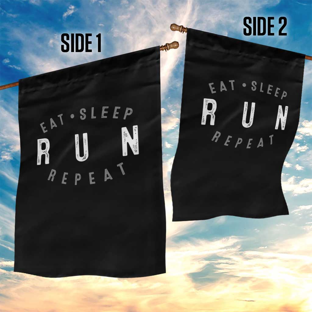 Eat Sleep Run Repeat Garden Flag Marathon Runner TS10 Print Your Wear
