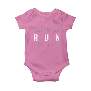 Eat Sleep Run Repeat Baby Onesie Marathon Runner TS10 Azalea Print Your Wear