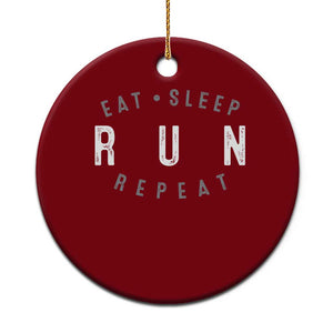 Eat Sleep Run Repeat Ceramic Ornament Marathon Runner TS10 1pc Red Print Your Wear
