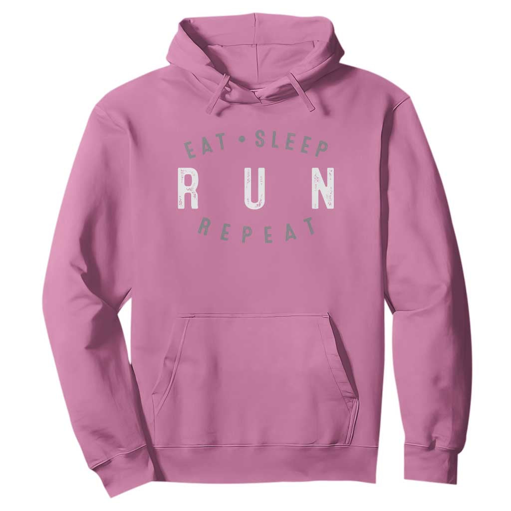 Eat Sleep Run Repeat Hoodie Marathon Runner TS10 Azalea Print Your Wear