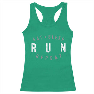 Eat Sleep Run Repeat Racerback Tank Top Marathon Runner TS10 Irish Green Print Your Wear