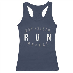 Eat Sleep Run Repeat Racerback Tank Top Marathon Runner TS10 Navy Print Your Wear