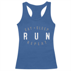 Eat Sleep Run Repeat Racerback Tank Top Marathon Runner TS10 Royal Blue Print Your Wear