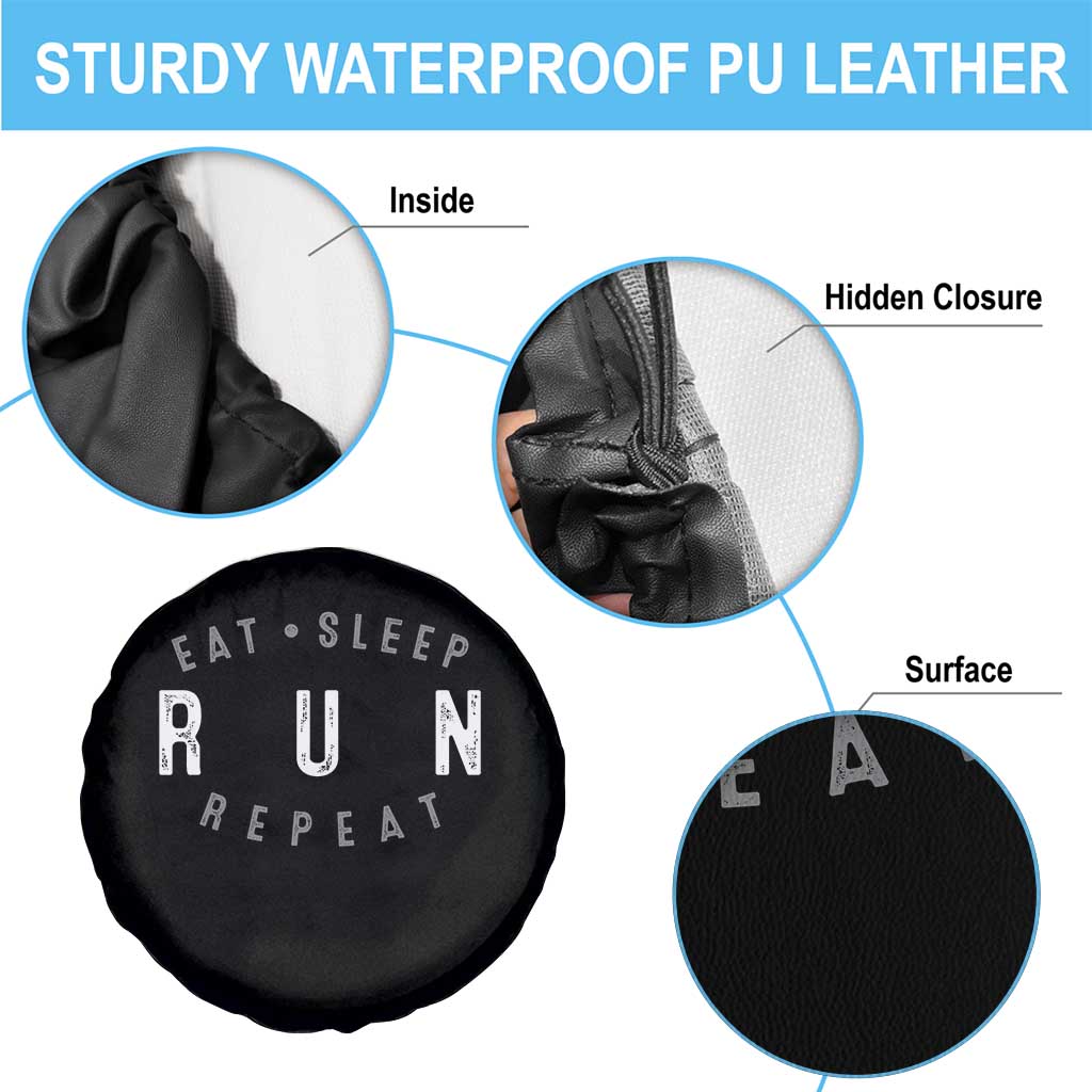Eat Sleep Run Repeat Spare Tire Cover Marathon Runner TS10 Print Your Wear