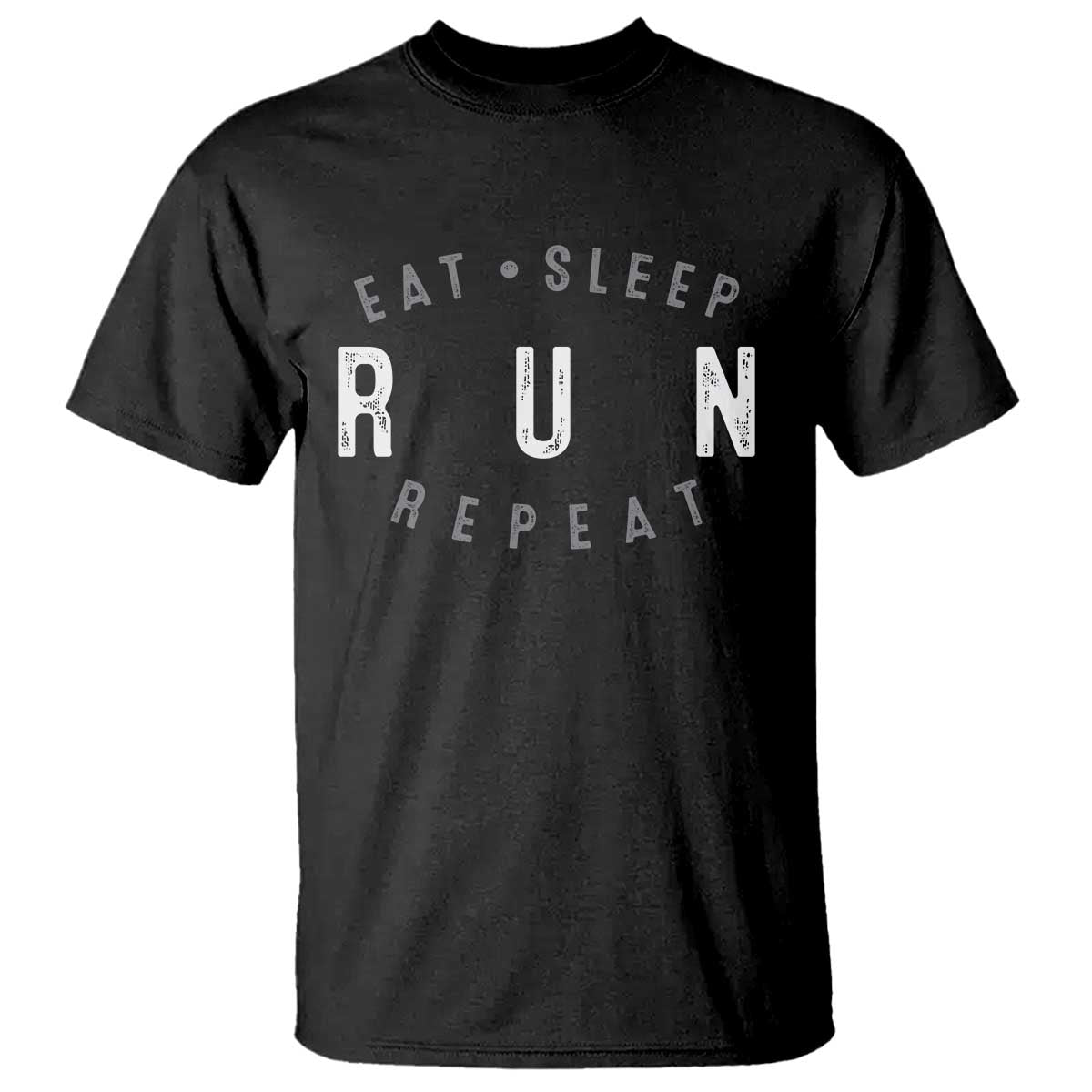 Eat Sleep Run Repeat T Shirt Marathon Runner TS10 Black Print Your Wear