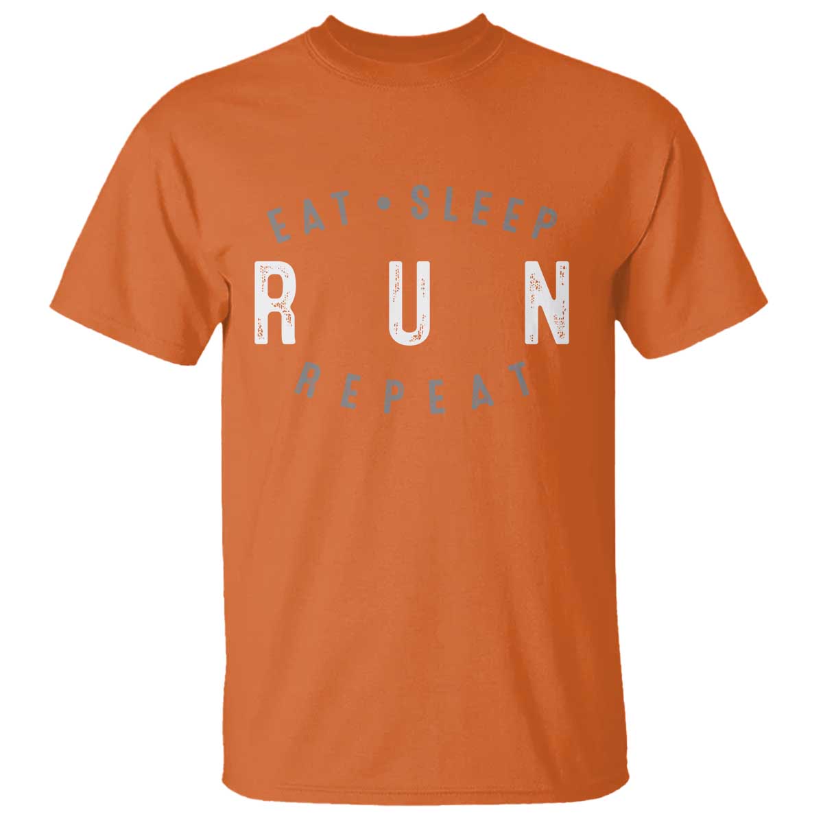 Eat Sleep Run Repeat T Shirt Marathon Runner TS10 Orange Print Your Wear