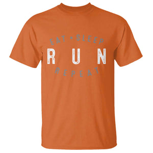 Eat Sleep Run Repeat T Shirt Marathon Runner TS10 Orange Print Your Wear