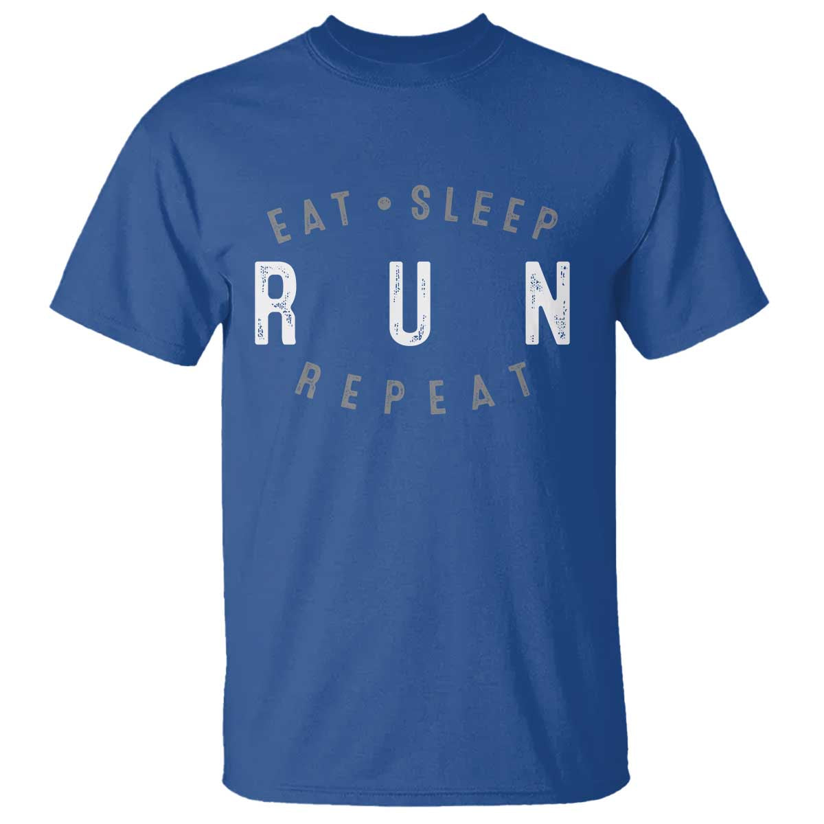 Eat Sleep Run Repeat T Shirt Marathon Runner TS10 Royal Blue Print Your Wear