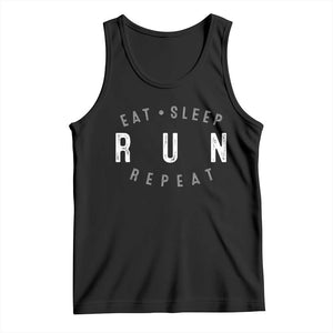 Eat Sleep Run Repeat Tank Top Marathon Runner TS10 Black Print Your Wear