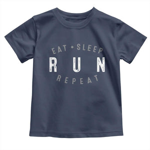 Eat Sleep Run Repeat Toddler T Shirt Marathon Runner TS10 Navy Print Your Wear