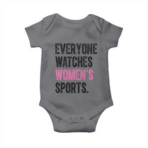 Everyone Watches Women's Sports Baby Onesie TS10 Charcoal Print Your Wear