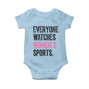 Everyone Watches Women's Sports Baby Onesie TS10 Light Blue Print Your Wear