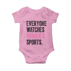 Everyone Watches Women's Sports Baby Onesie TS10 Light Pink Print Your Wear