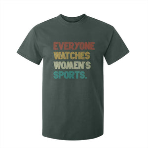 Everyone Watches Women's Sports T Shirt For Kid Retro Vintage TS10 Dark Forest Green Print Your Wear