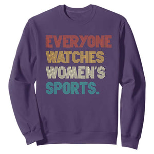 Everyone Watches Women's Sports Sweatshirt Retro Vintage TS10 Purple Print Your Wear