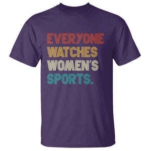 Everyone Watches Women's Sports T Shirt Retro Vintage TS10 Purple Print Your Wear