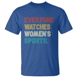 Everyone Watches Women's Sports T Shirt Retro Vintage TS10 Royal Blue Print Your Wear