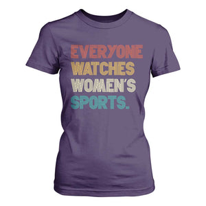 Everyone Watches Women's Sports T Shirt For Women Retro Vintage TS10 Purple Print Your Wear