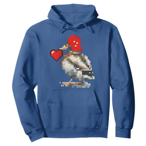 Pixel Valentine Mallard Duck Hoodie Hunting Valentines Day Gift For Her TS10 Royal Blue Print Your Wear