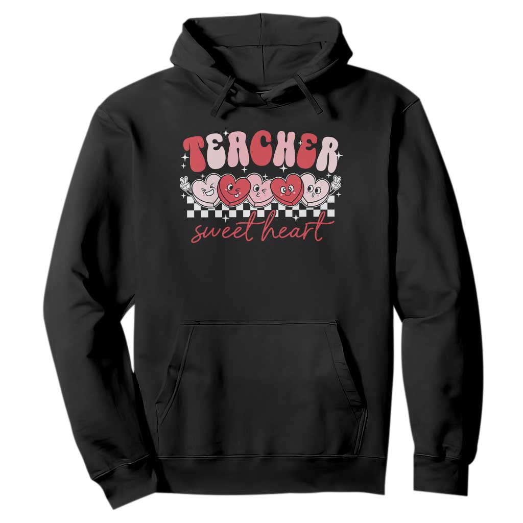 Valentines Day Teacher Hoodie Teaching Sweethearts TS10 Black Print Your Wear