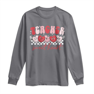 Valentines Day Teacher Long Sleeve Shirt Teaching Sweethearts TS10 Charcoal Print Your Wear