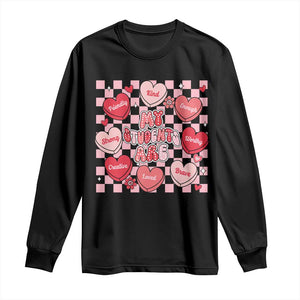 Valentine Teacher Long Sleeve Shirt My Students Are My Valentines Hearts TS10 Black Print Your Wear