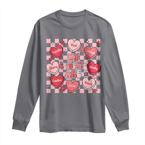 Valentine Teacher Long Sleeve Shirt My Students Are My Valentines Hearts TS10 Charcoal Print Your Wear