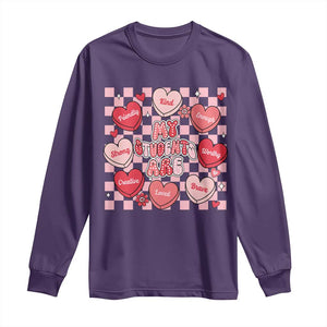 Valentine Teacher Long Sleeve Shirt My Students Are My Valentines Hearts TS10 Purple Print Your Wear