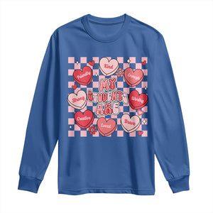 Valentine Teacher Long Sleeve Shirt My Students Are My Valentines Hearts TS10 Royal Blue Print Your Wear