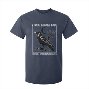 Crows Before Bros Support Your Local Murder T Shirt For Kid Funny Crow Lovers TS10 Navy Print Your Wear